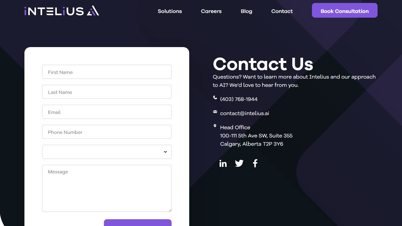 Contact Us | Free Consultation | Intelius AI